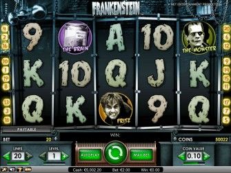 Внешний вид игрового автомата Frankenstein
